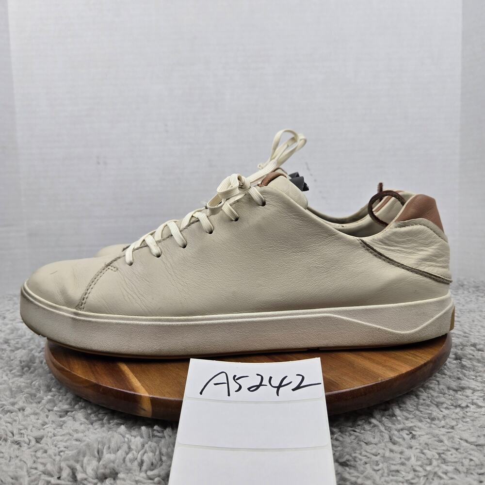 Olukai Mens 15 Lae'Ahi Li 'Ili Tapa Tapa Leather Casual Lifestyle Daily Sneaker